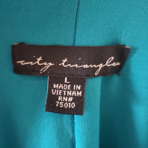 Teal City Triangles Dress and Necklace Set - Picture 5 of 7